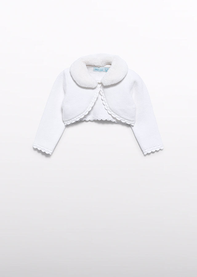 Abel & Lula Cardigan w/Faux Fur Collar