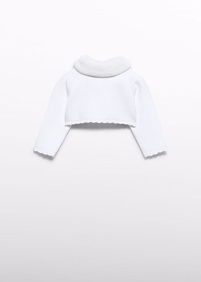 Abel & Lula Cardigan w/Faux Fur Collar