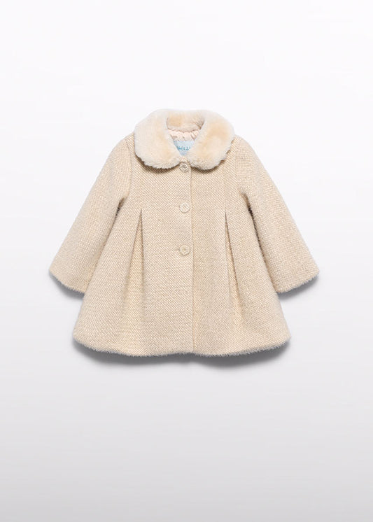 Abel & Lula Wool Coat with Fur Collar