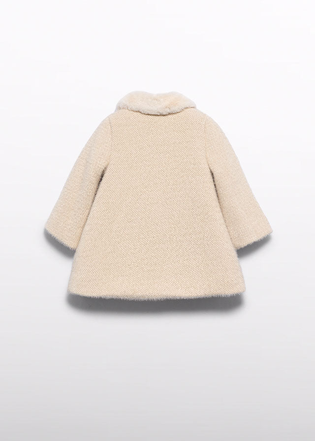 Abel & Lula Wool Coat with Fur Collar
