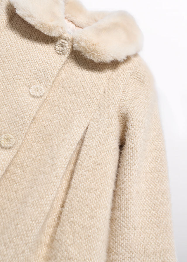 Abel & Lula Wool Coat with Fur Collar