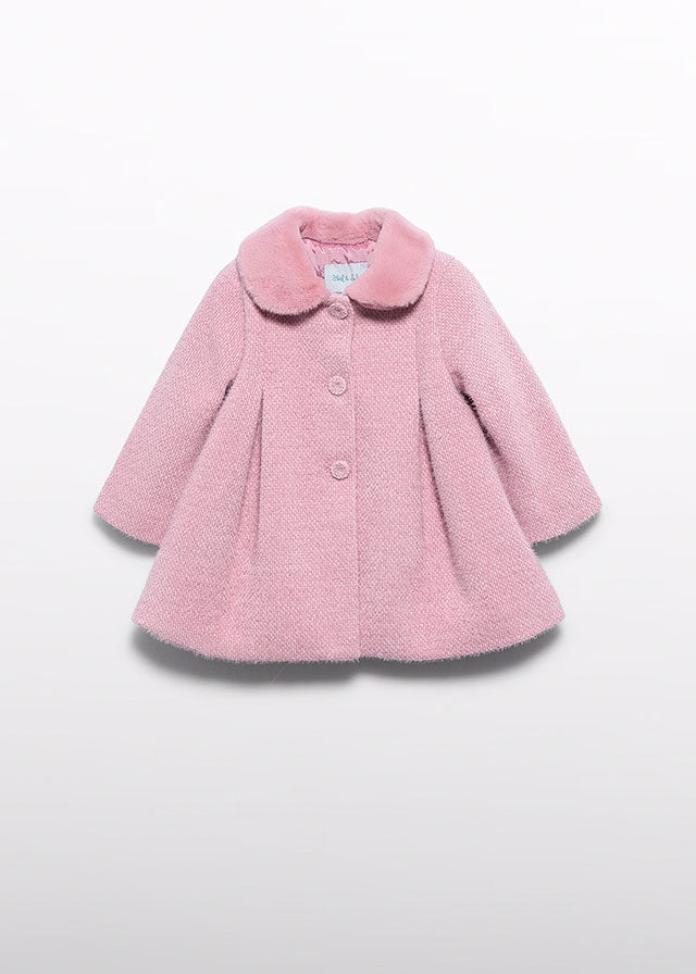 Abel & Lula Wool Coat with Fur Collar