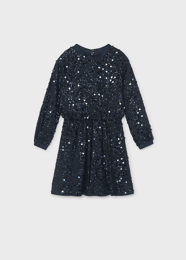 Mayoral Velvet Pleated Dress