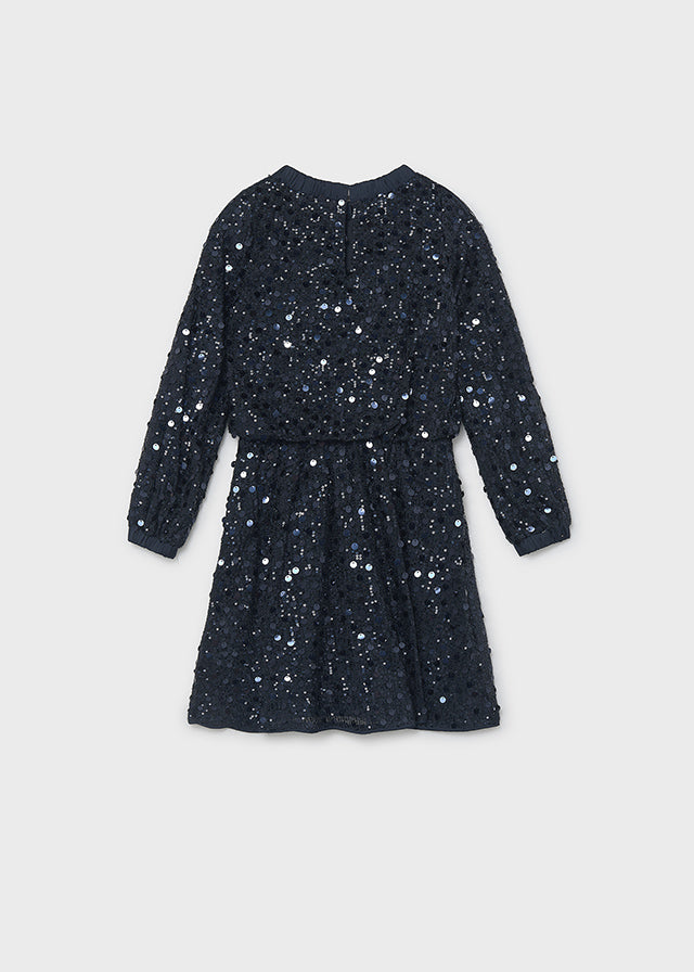Mayoral Velvet Pleated Dress