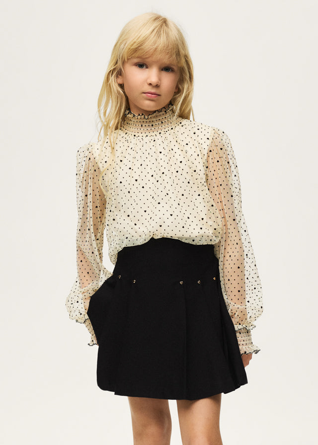 Mayoral Girl 2pc Blouse & Skirt Set