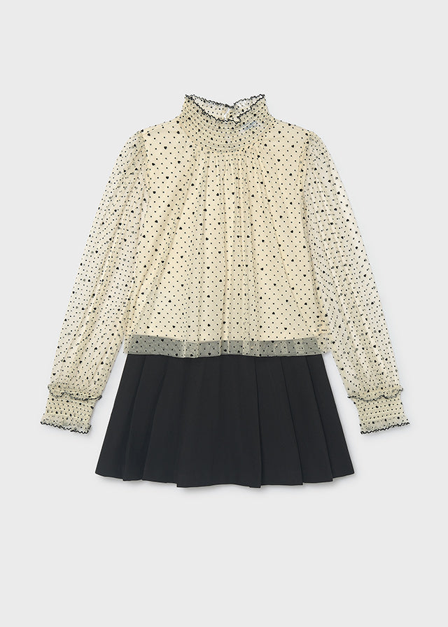 Mayoral Girl 2pc Blouse & Skirt Set