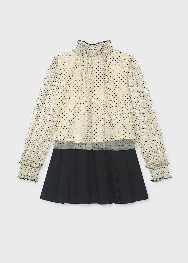 Mayoral Girl 2pc Blouse & Skirt Set