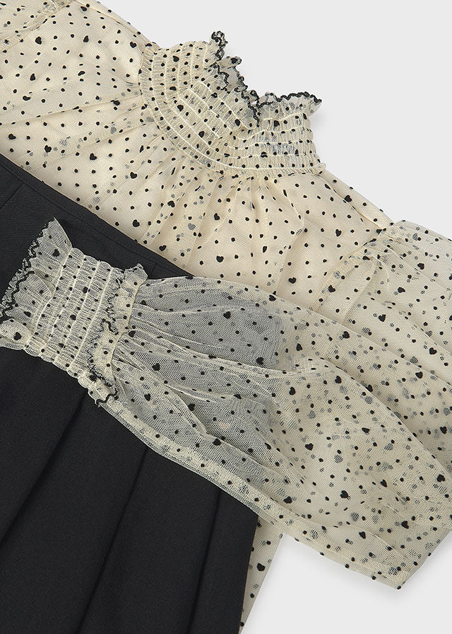 Mayoral Girl 2pc Blouse & Skirt Set