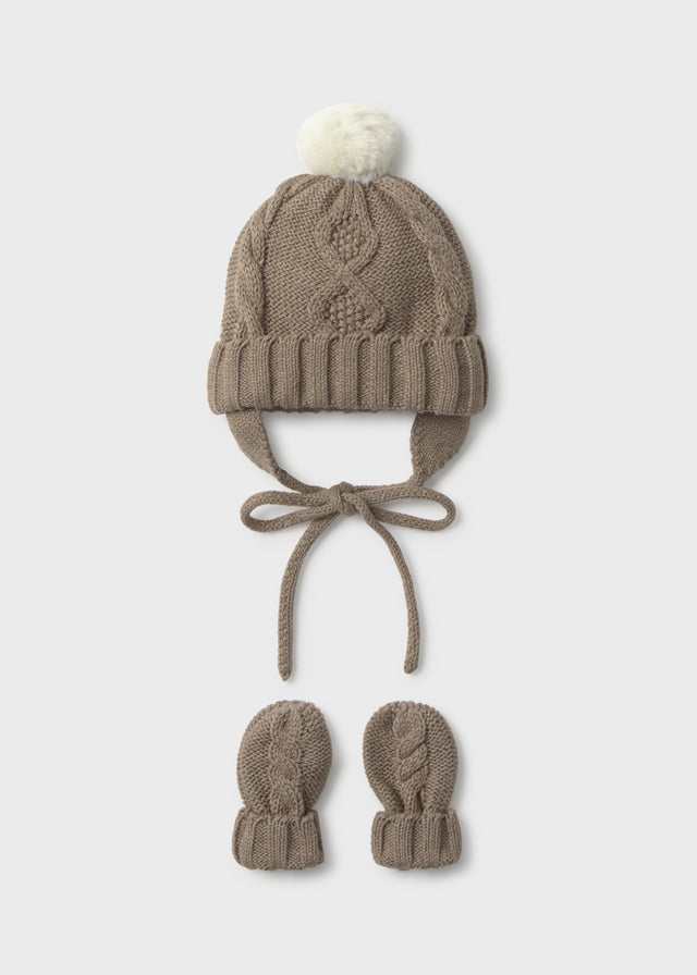 Mayoral Infant Baby 2pc hat & Mitts Set