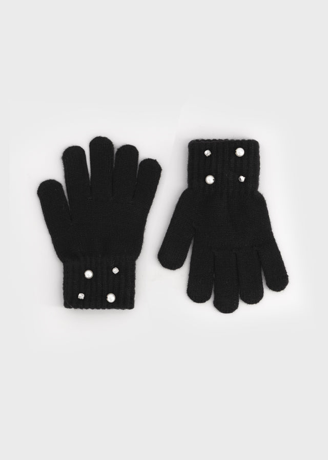 Mayoral Girl Gloves w/Pearls