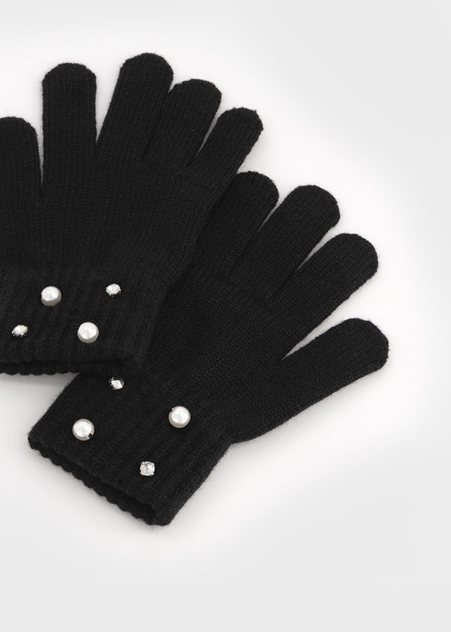 Mayoral Girl Gloves w/Pearls