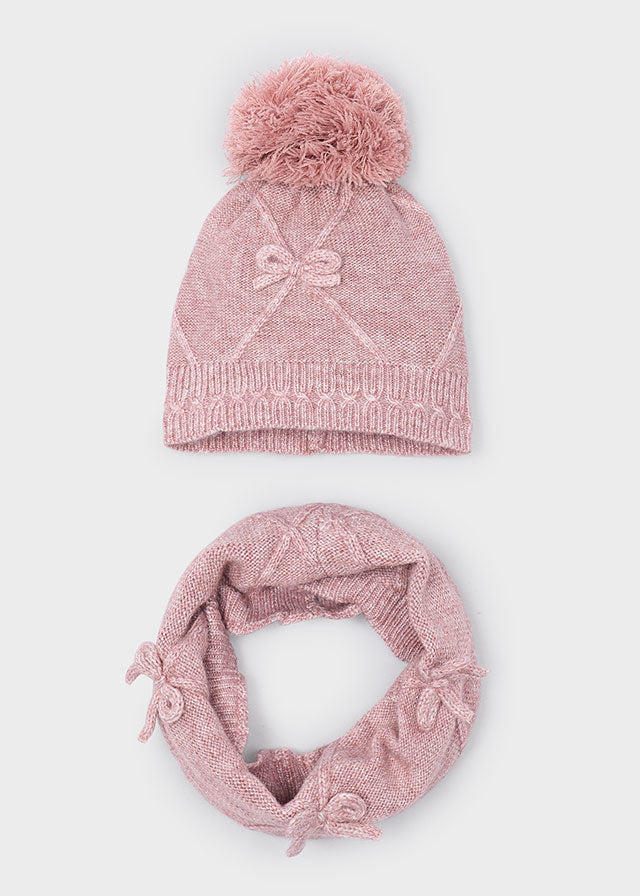Mayoral 2pc Hat Set w/Bows