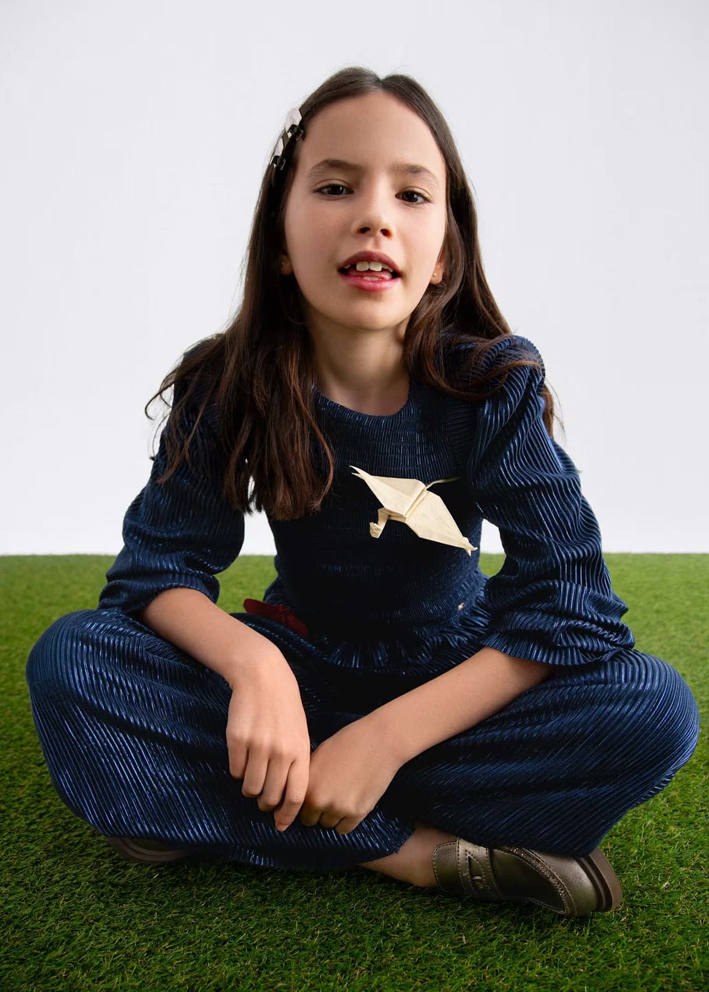 Abel & Lula Girl Pleated Knit Pants Set