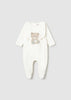 Mayoral Newborn Boy Silkscreen Print One-Piece with Bib Set