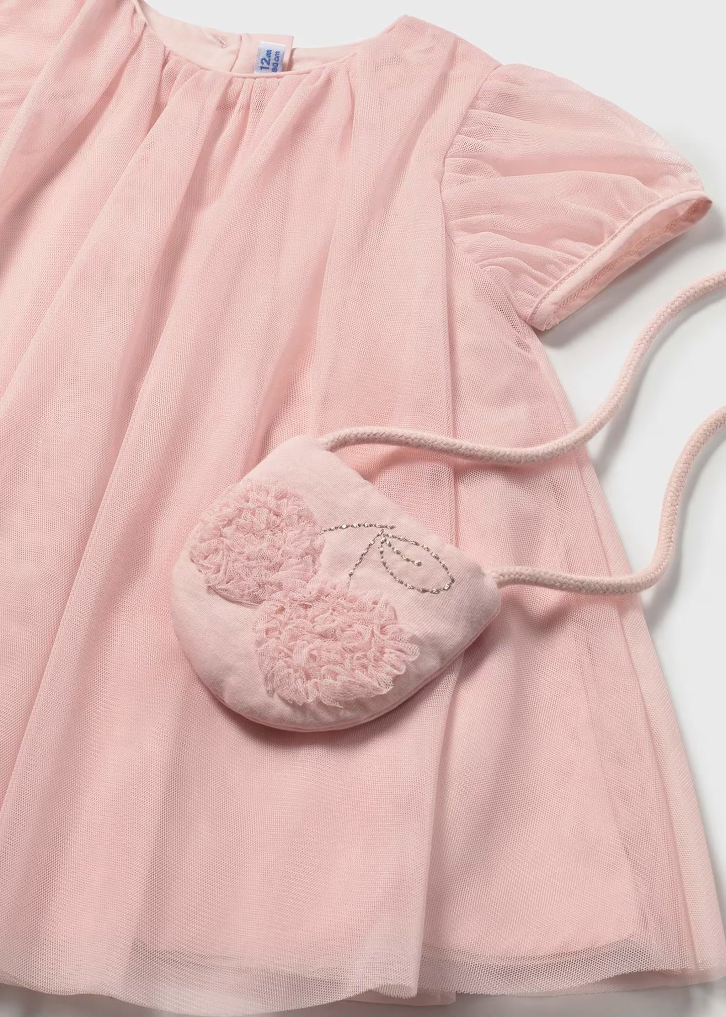 Mayoral Baby Tulle Dress with Crossbody bag