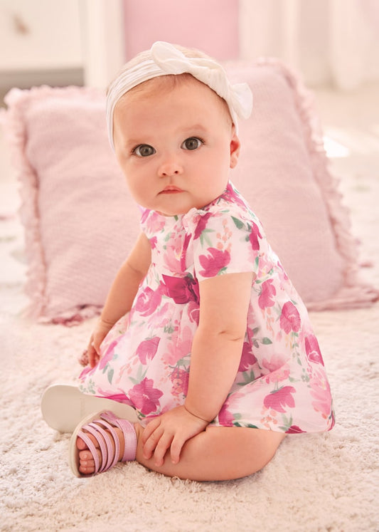 Mayoral Print ceremony dress with nappy cover