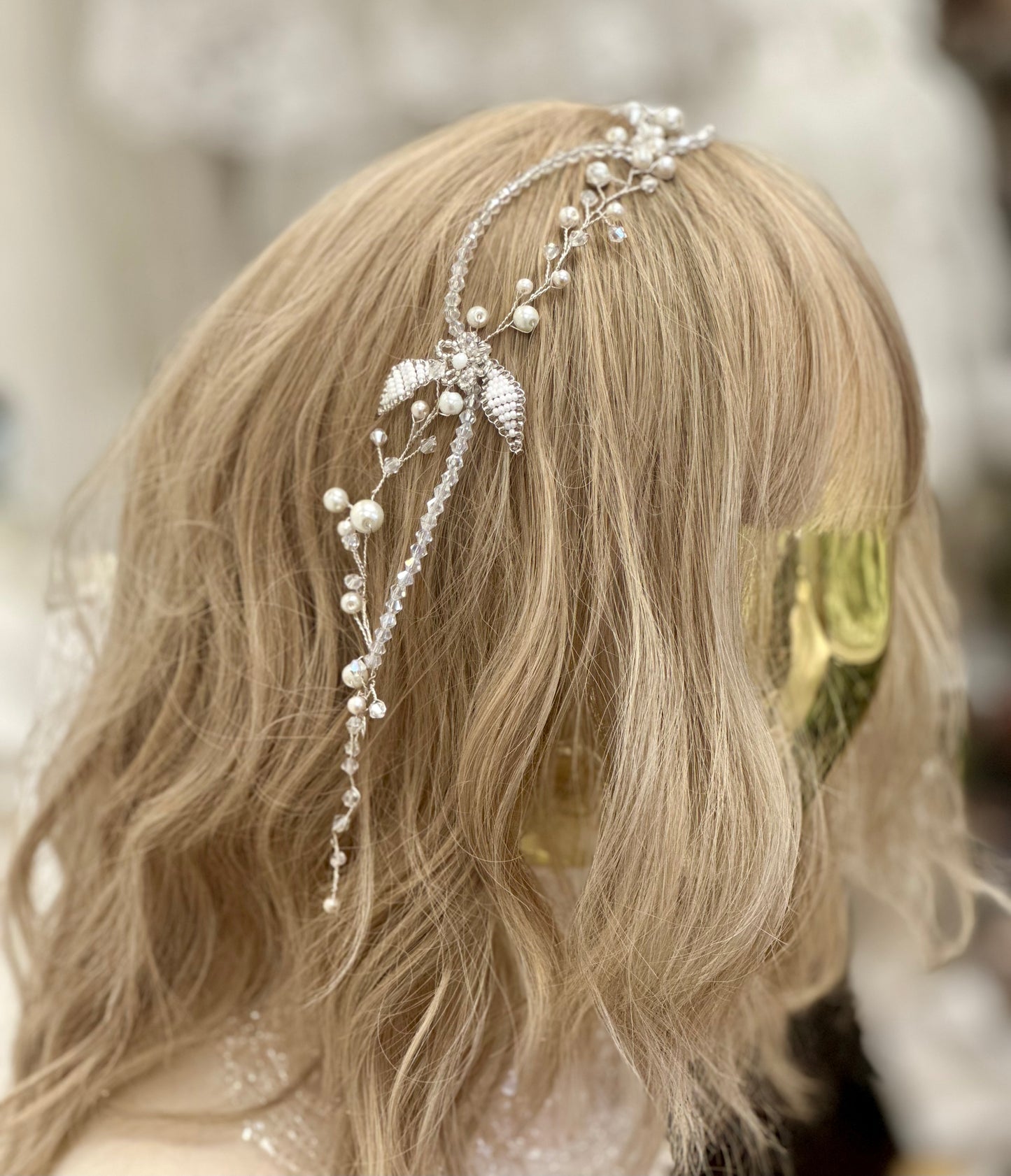 ST Crystal/Pearl/Flower Headpiece