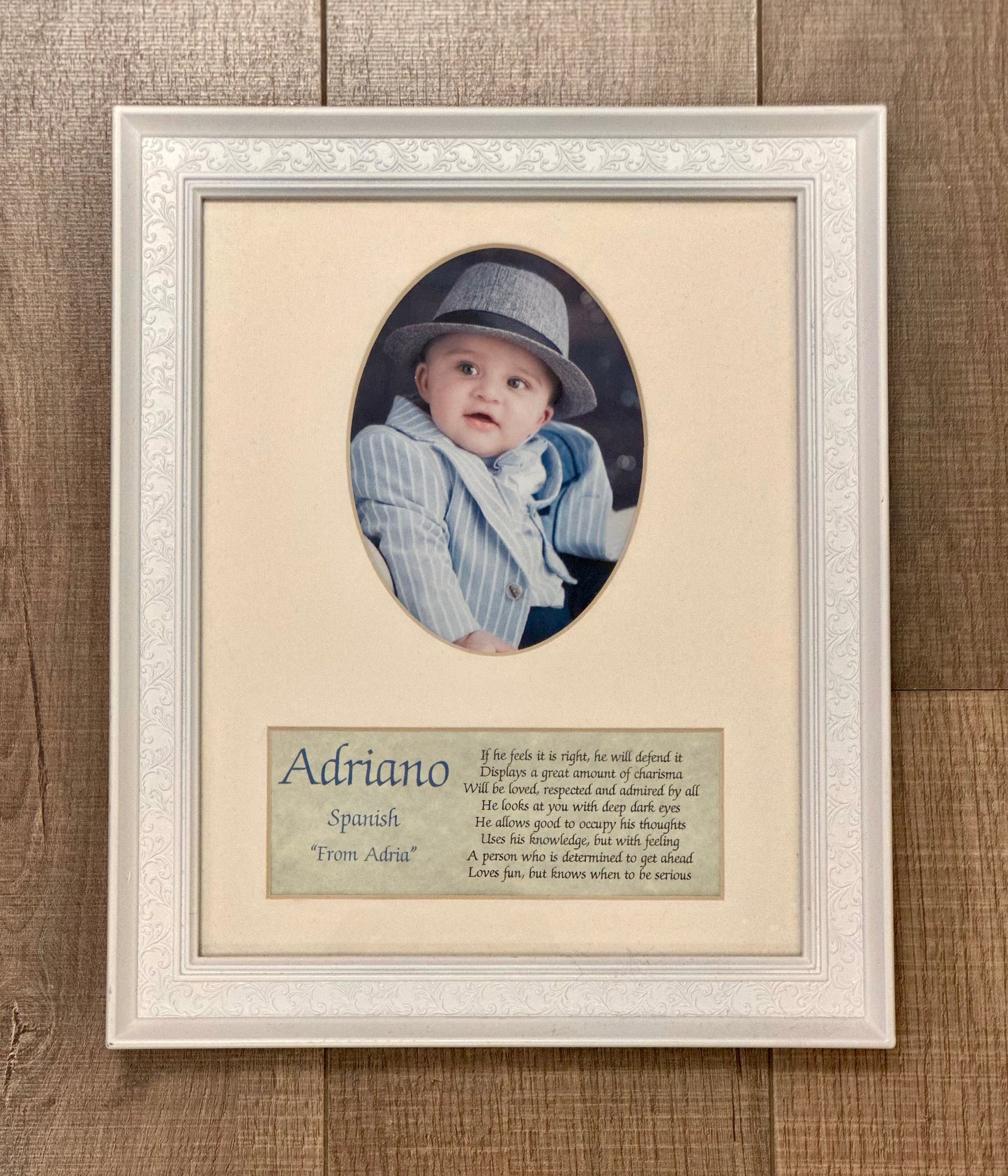 8x10 White Custom Name Frame
