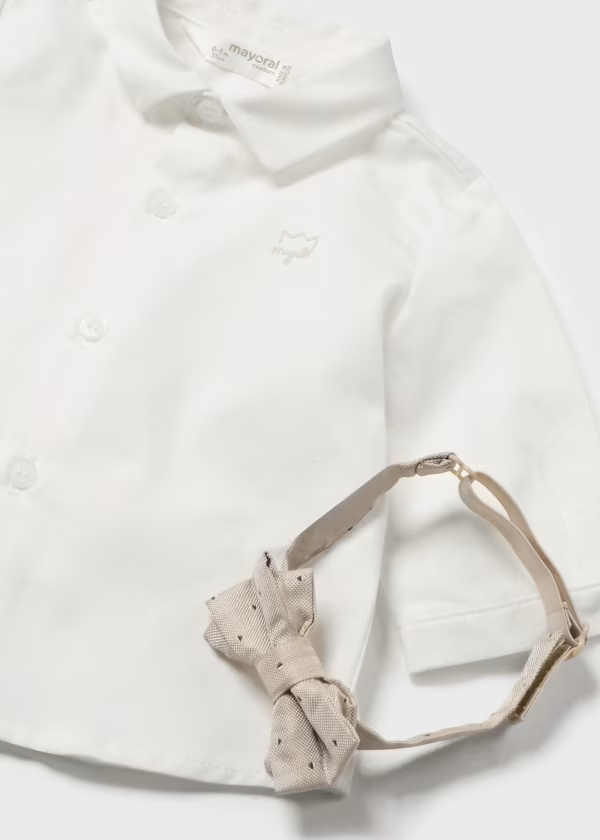 Mayoral Dress Shirt, Bow Tie, Pants and Suspender Set