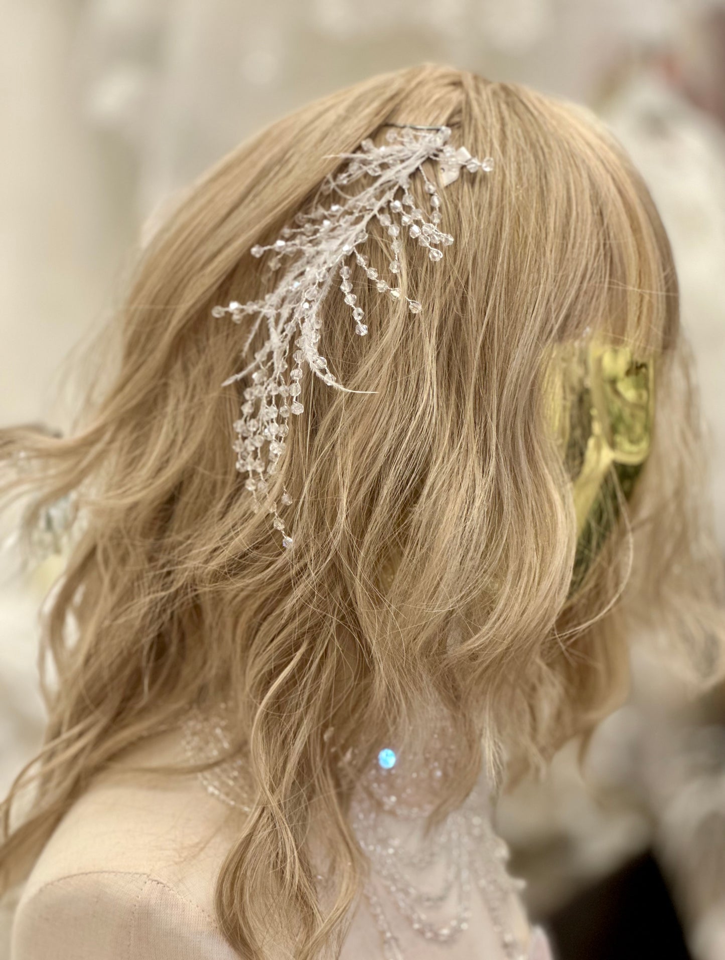 ST Crystal/Feather Hairpiece