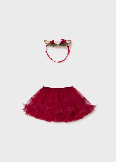 Mayoral 3pc Christmas Tutu Set