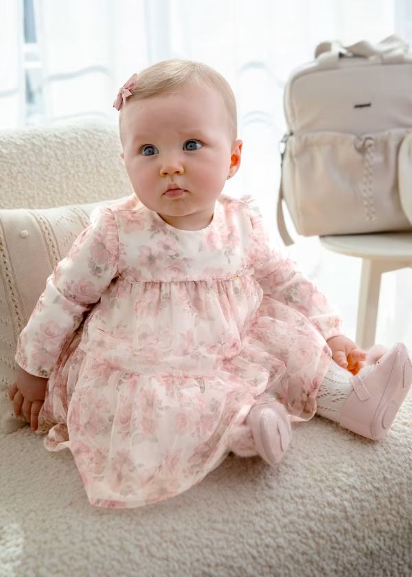 Mayoral Floral Tulle Dress