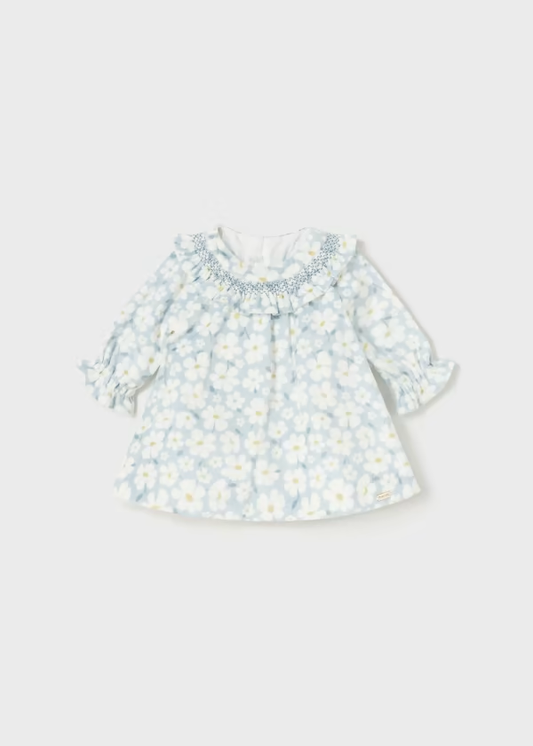 Mayoral Floral Velvet Dress
