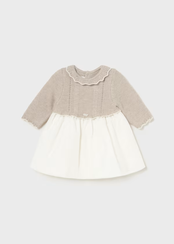 Mayoral Knit/Organza Dress
