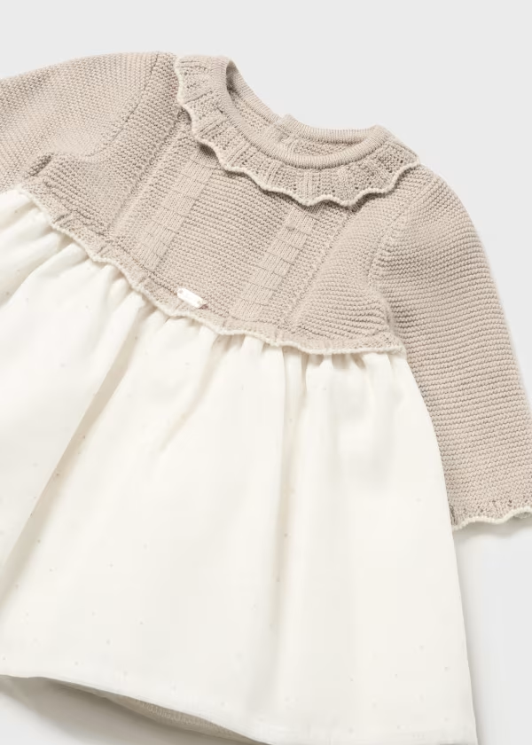 Mayoral Knit/Organza Dress
