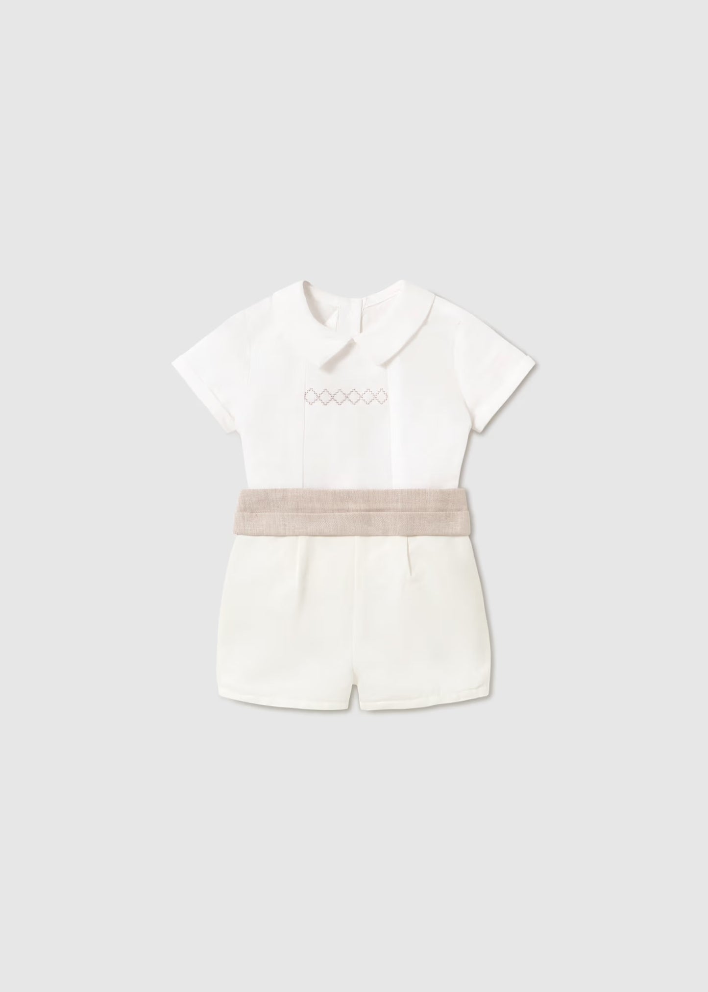 Mayoral Newborn Boy Dress Shorts and Shirt Set