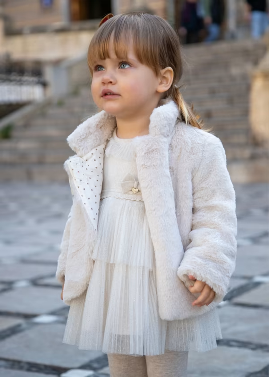 Mayoral Knit Dress w/Tulle Skirt