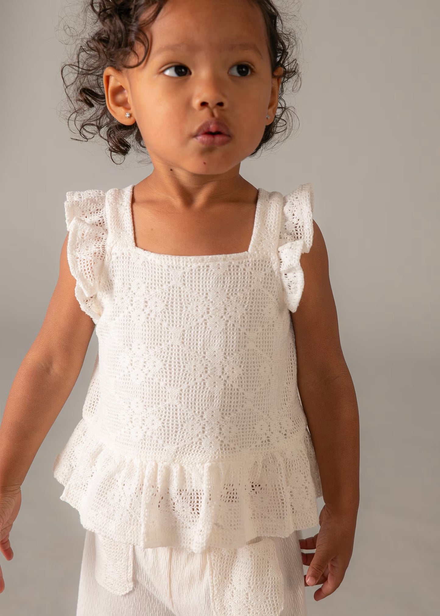 Mayoral Baby Crochet Pants and Top Set