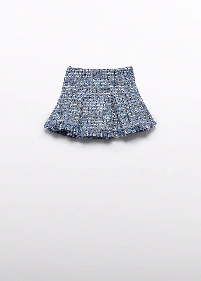 Abel & Lula Tweed Jacket, Tweed Skirt, Ribbed Knit Turtleneck Set