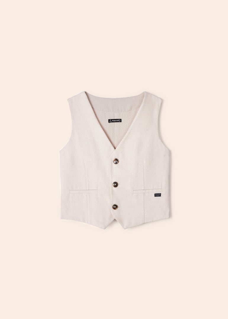 Mayoral 3pc Linen Vest Set