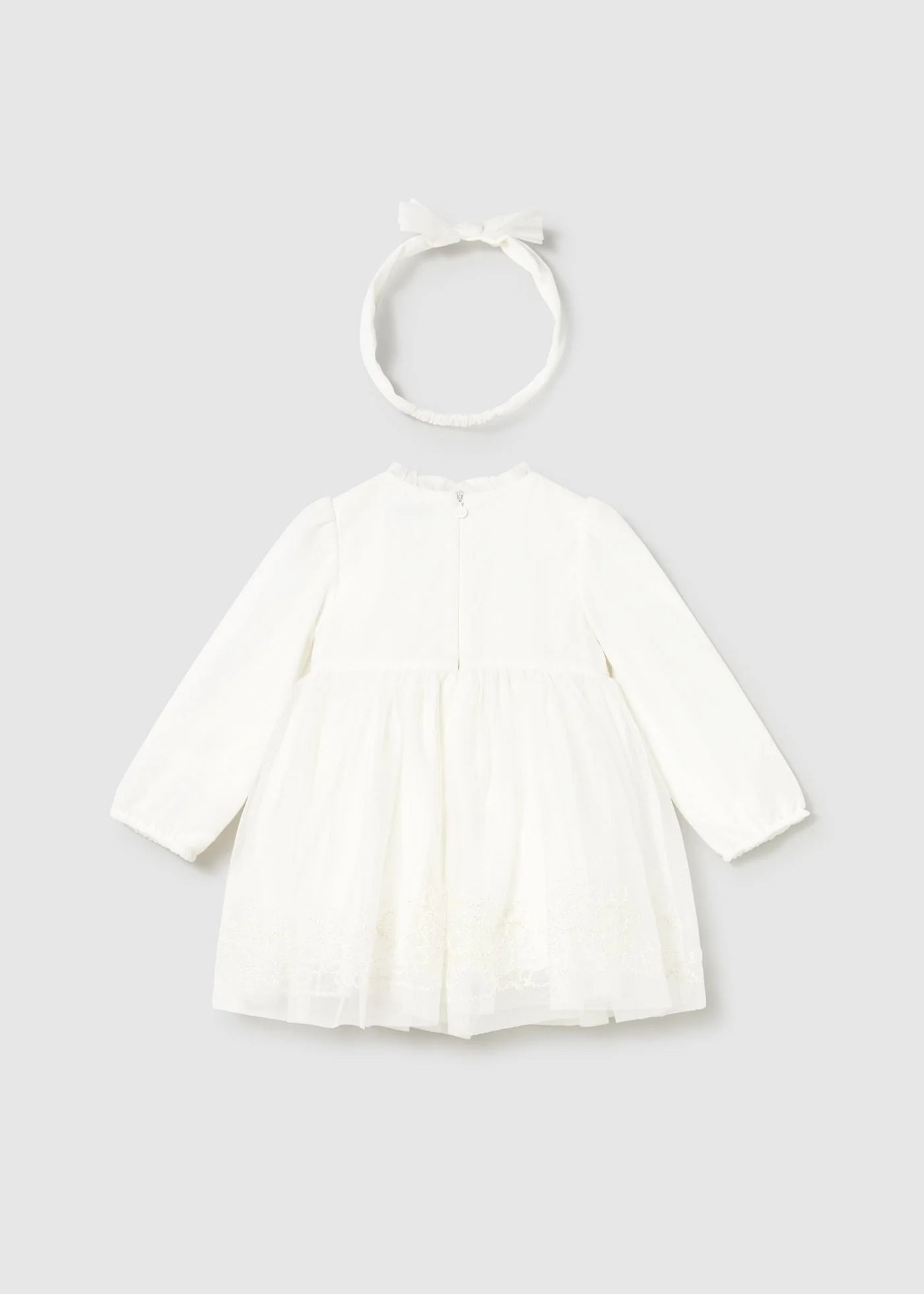Mayoral Baby Embroidered Tulle Dress