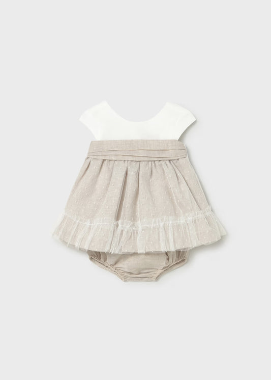 Mayoral Newborn Girl Dress with Bloomers