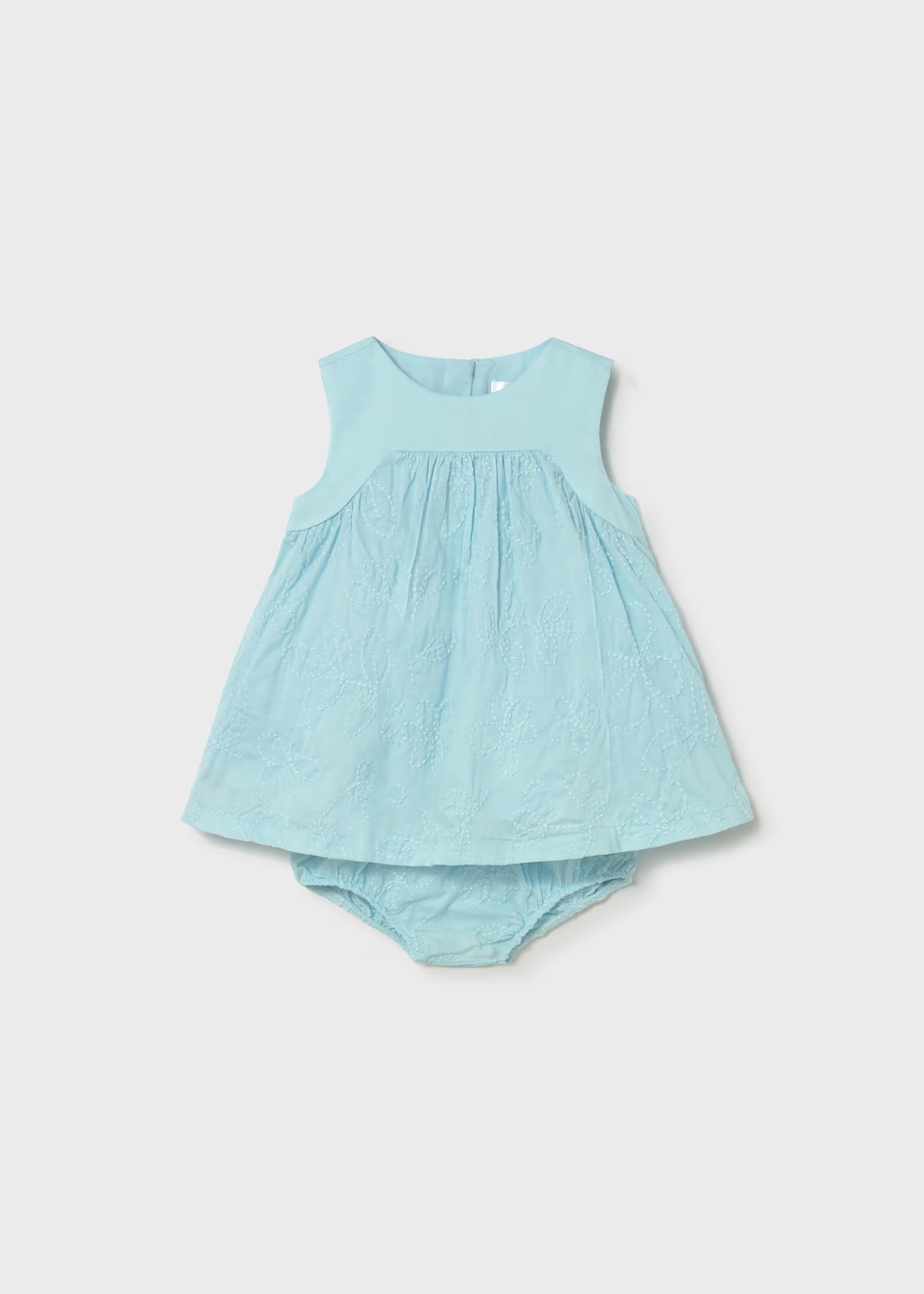 Mayoral Newborn Girl Embroidered Dress with Bloomers