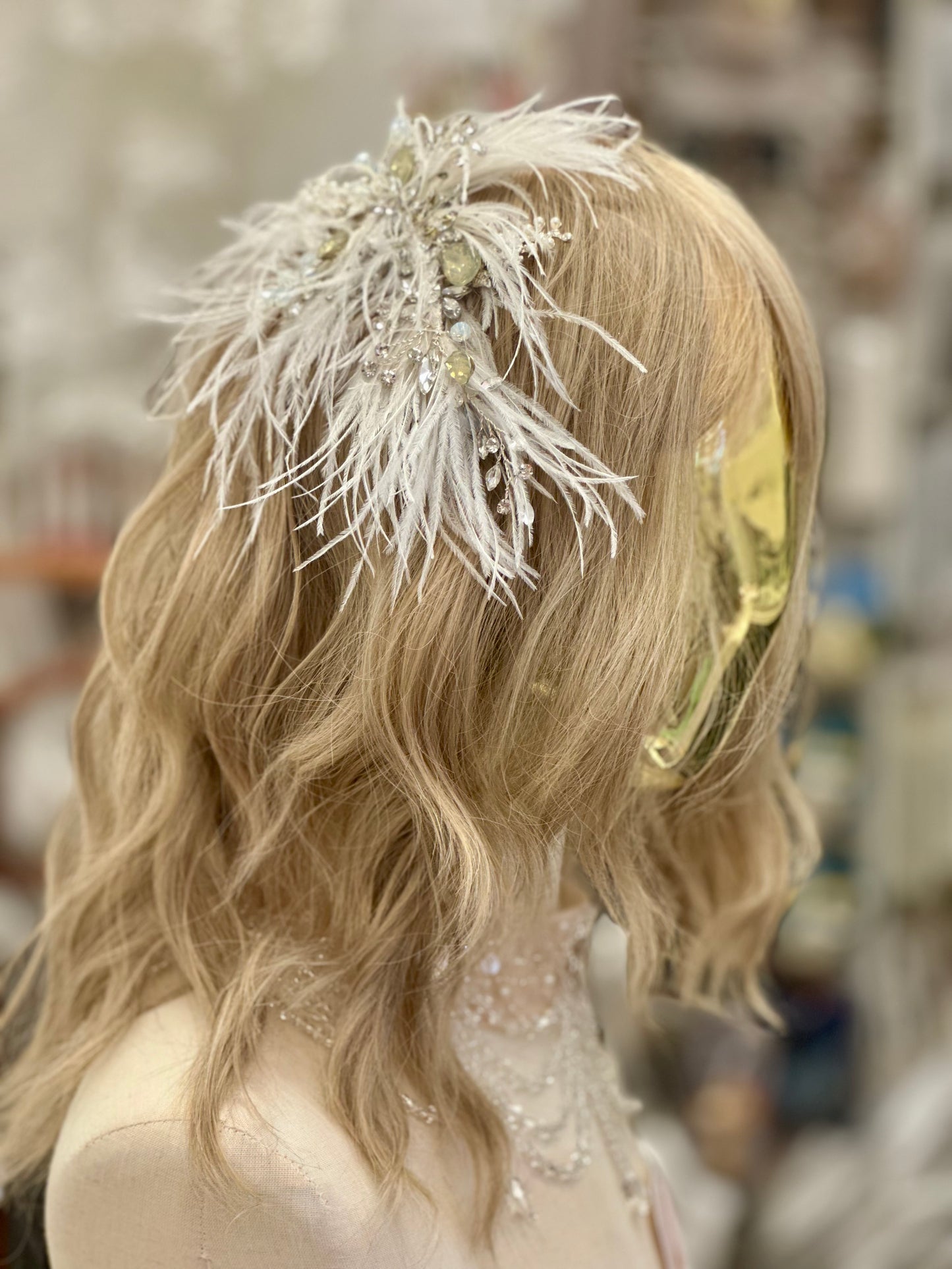 Rhinestone Feather Headpiece