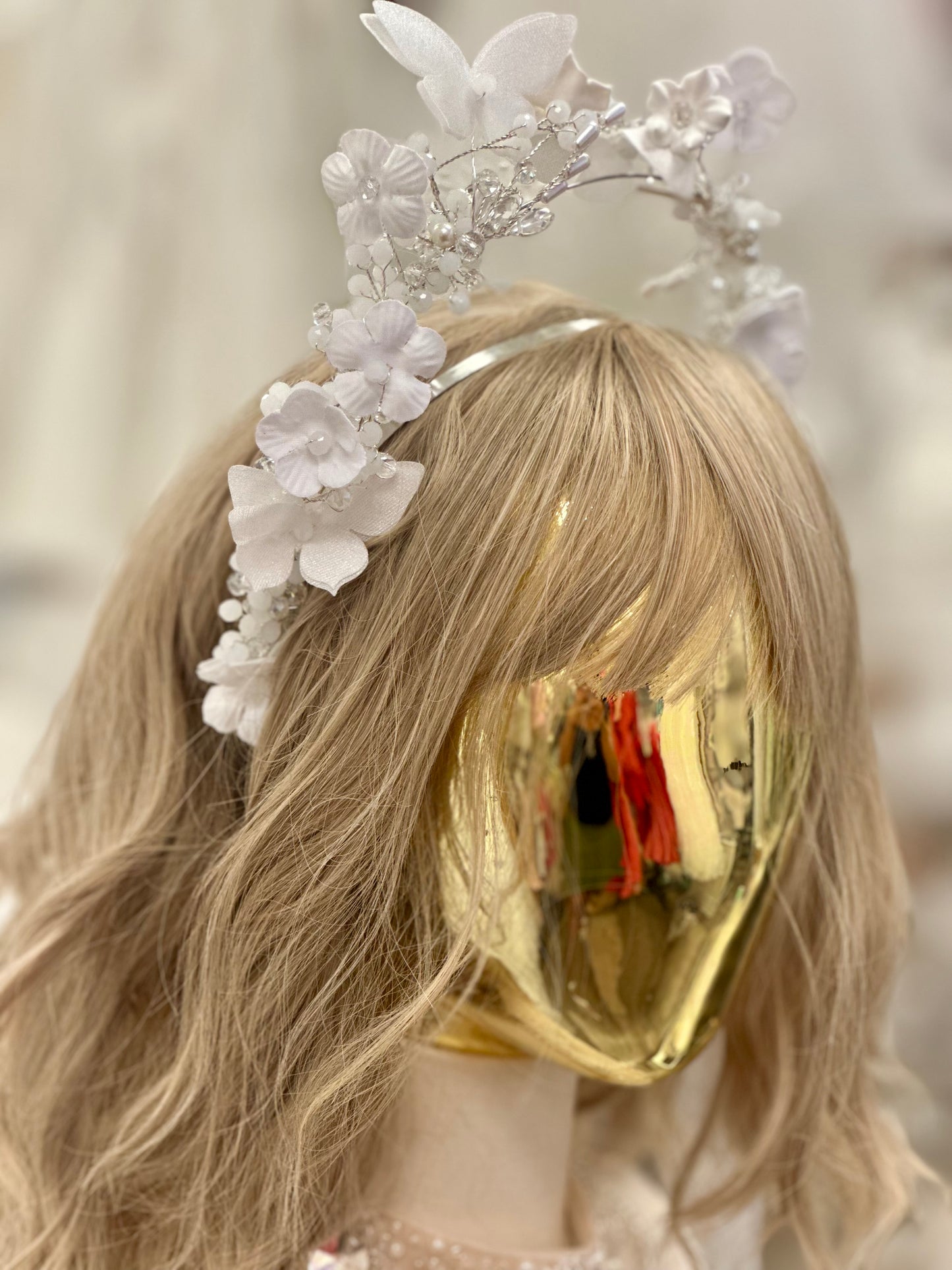 AB 3D Headband w/Flowers and Butterflies