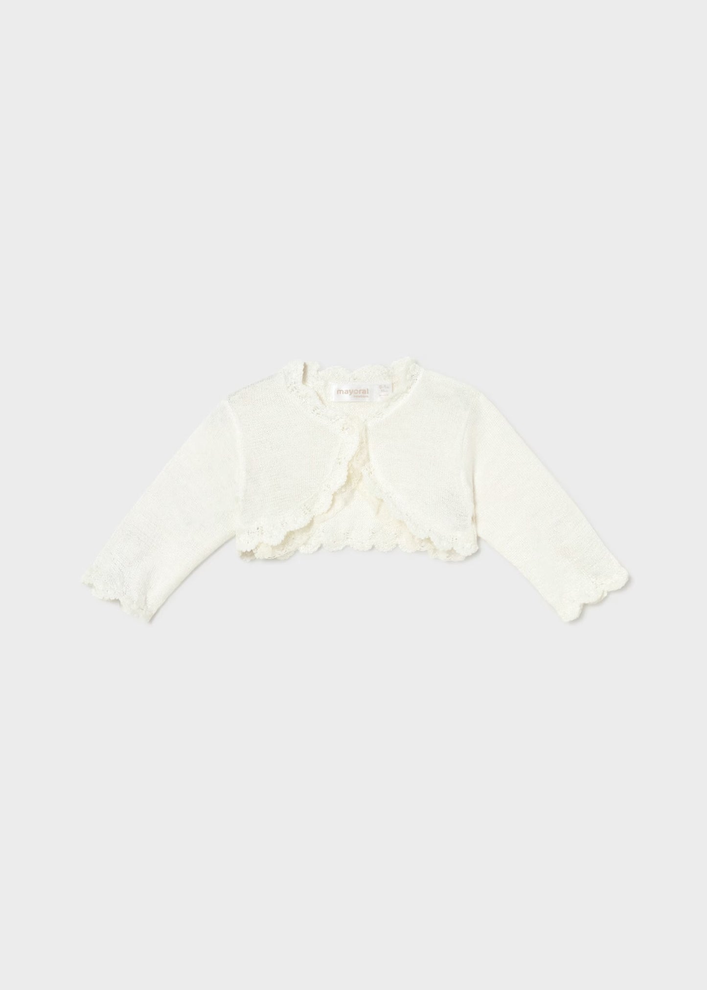 Mayoral Newborn Girl Crop Knit Cardigan