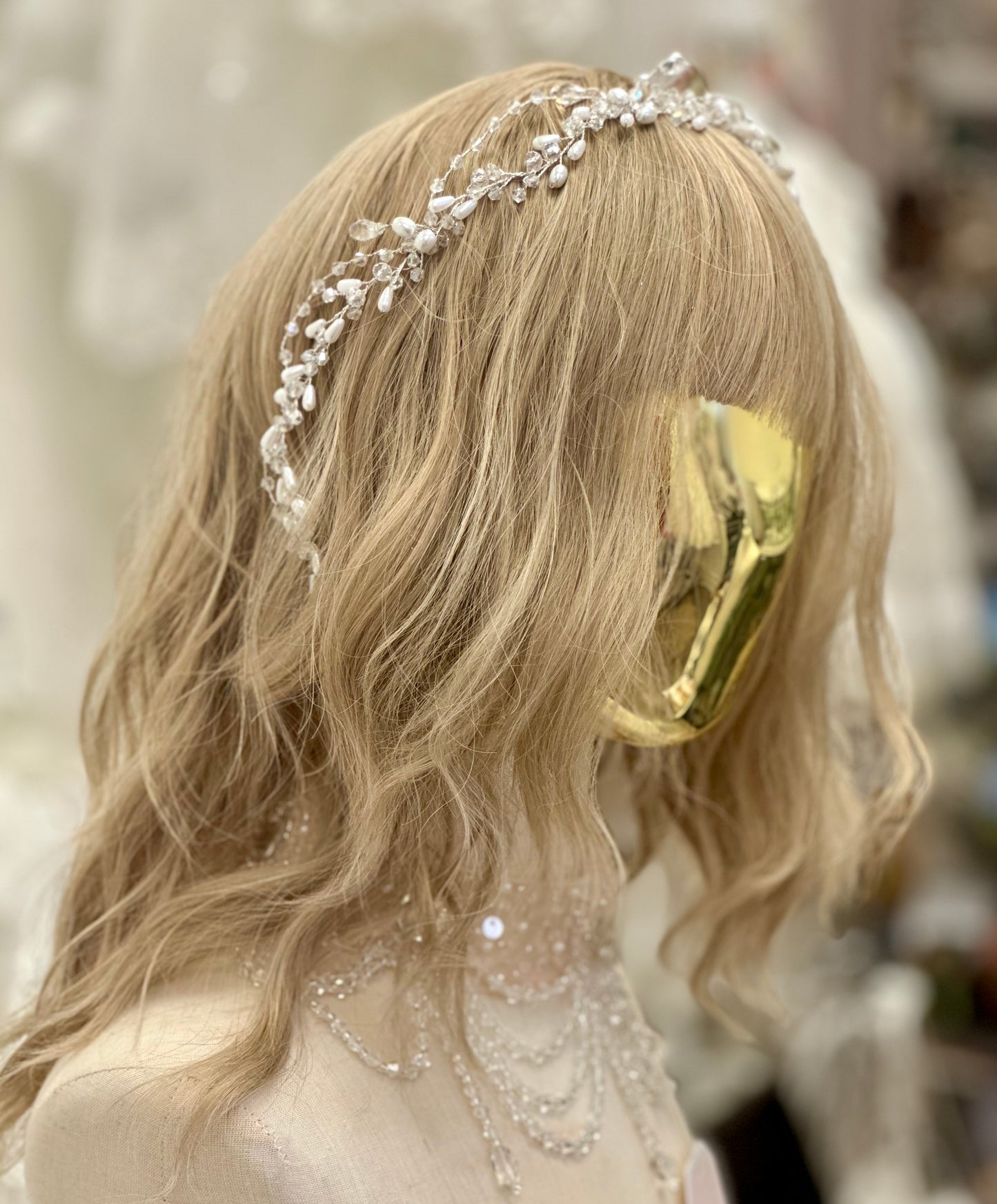 ST Pearl Rhinestone Headpiece