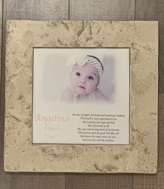 Personalized Detail Stone First Name Frame