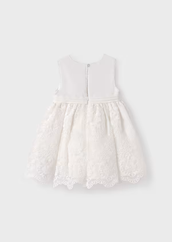 Abel & Lula Baby Embroidered Organza Dress