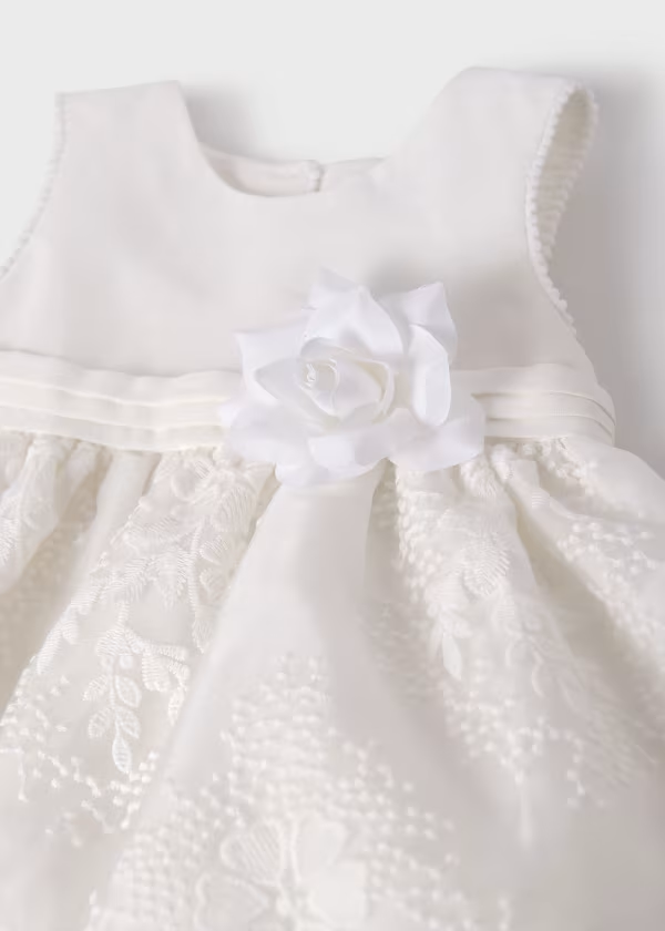 Abel & Lula Baby Embroidered Organza Dress