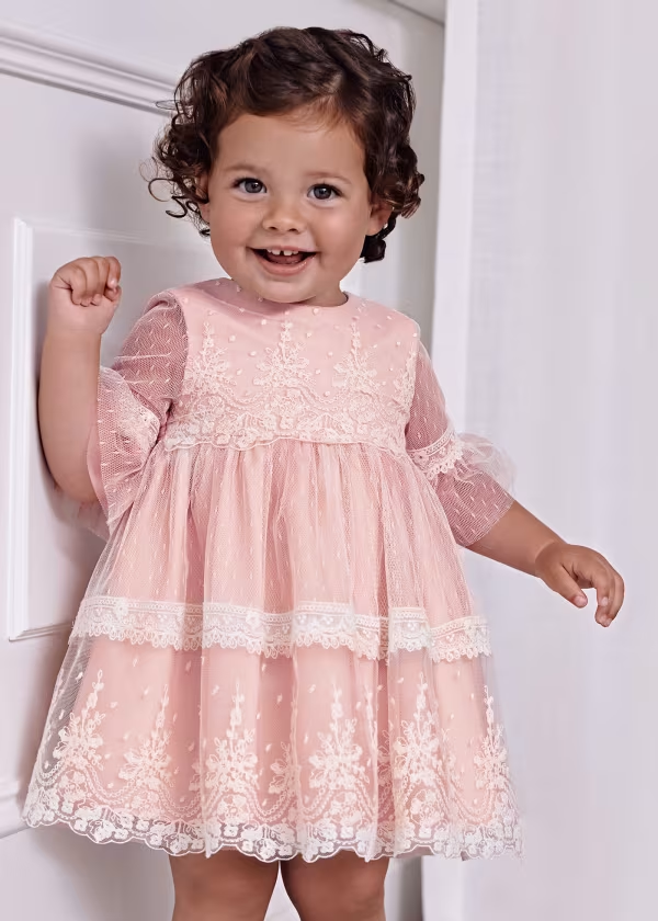 Abel & Lula Baby Tulle Plumeti Dress