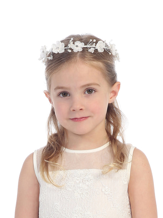 Girls Organza Floral Crown