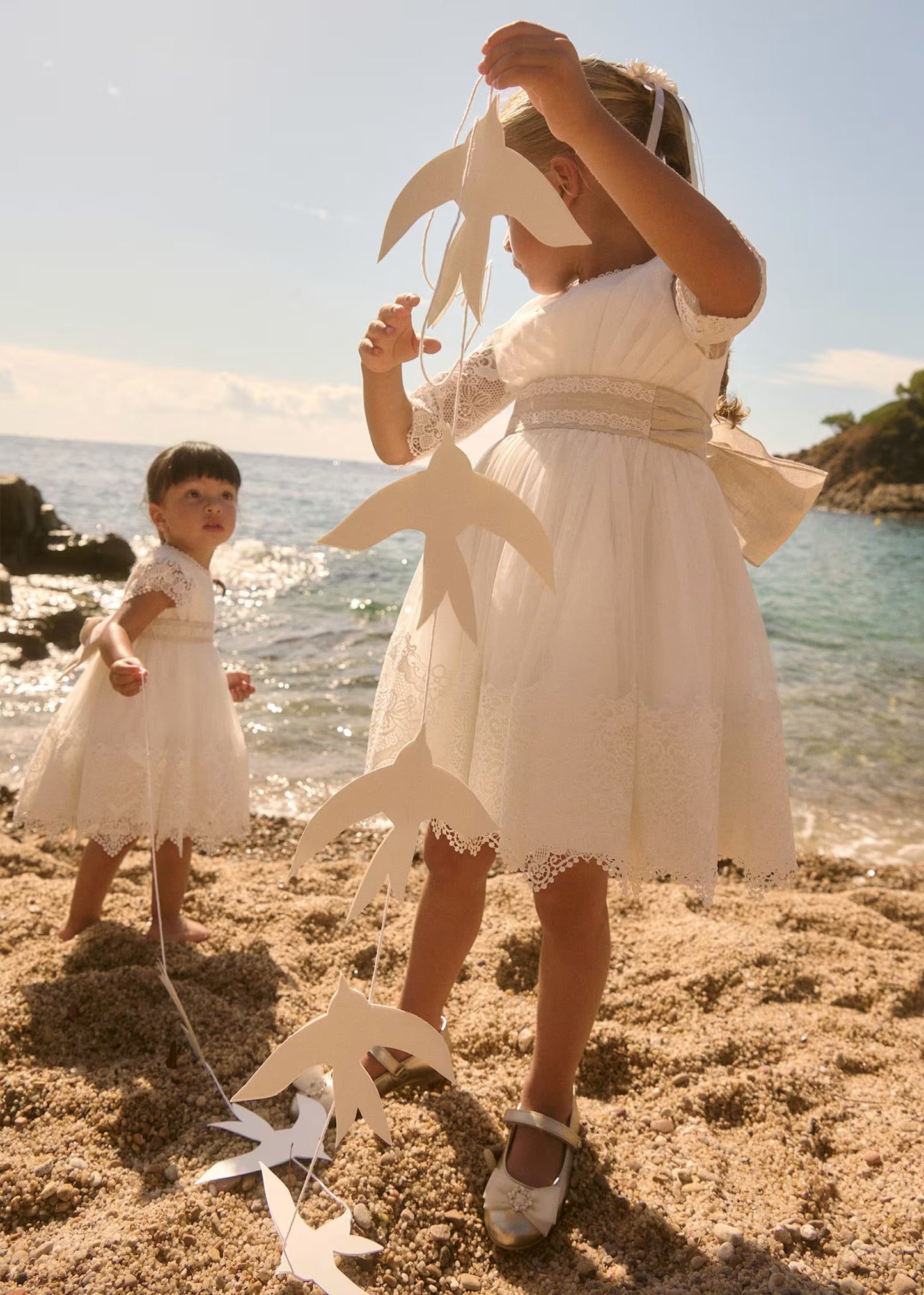 Abel & Lula Girl Embroidered Tulle Dress