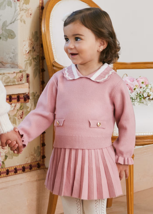 Abel & Lula Pleated Knit Skirt Set