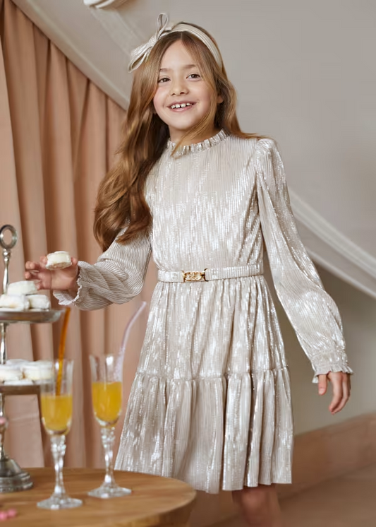 Abel & Lula Pleated Knit Dress