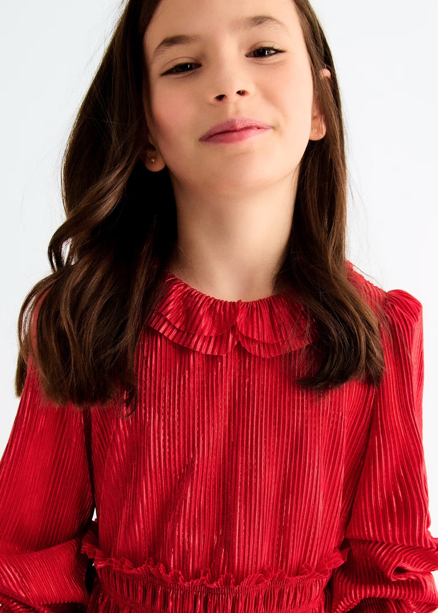 Abel & Lula Girl Pleated Knit Dress